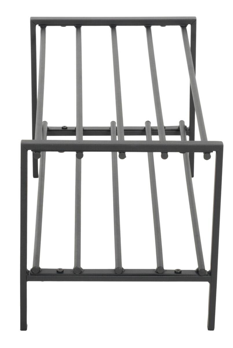 Schuhregal Abby schwarz Metall B/H/T: ca. 70x30x30 cm