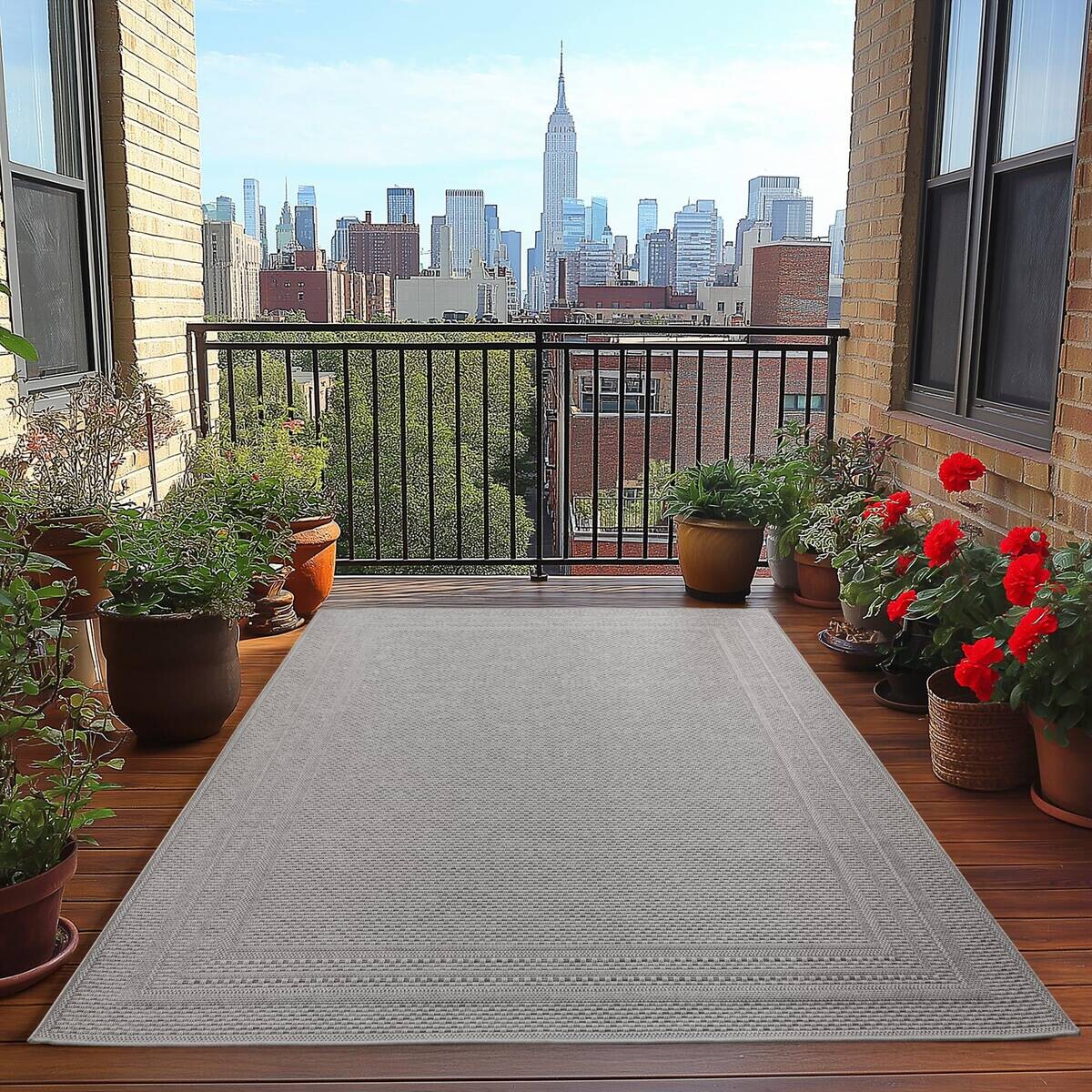 Ayyildiz Outdoorteppich DESERT grau B/L: ca. 140x200 cm