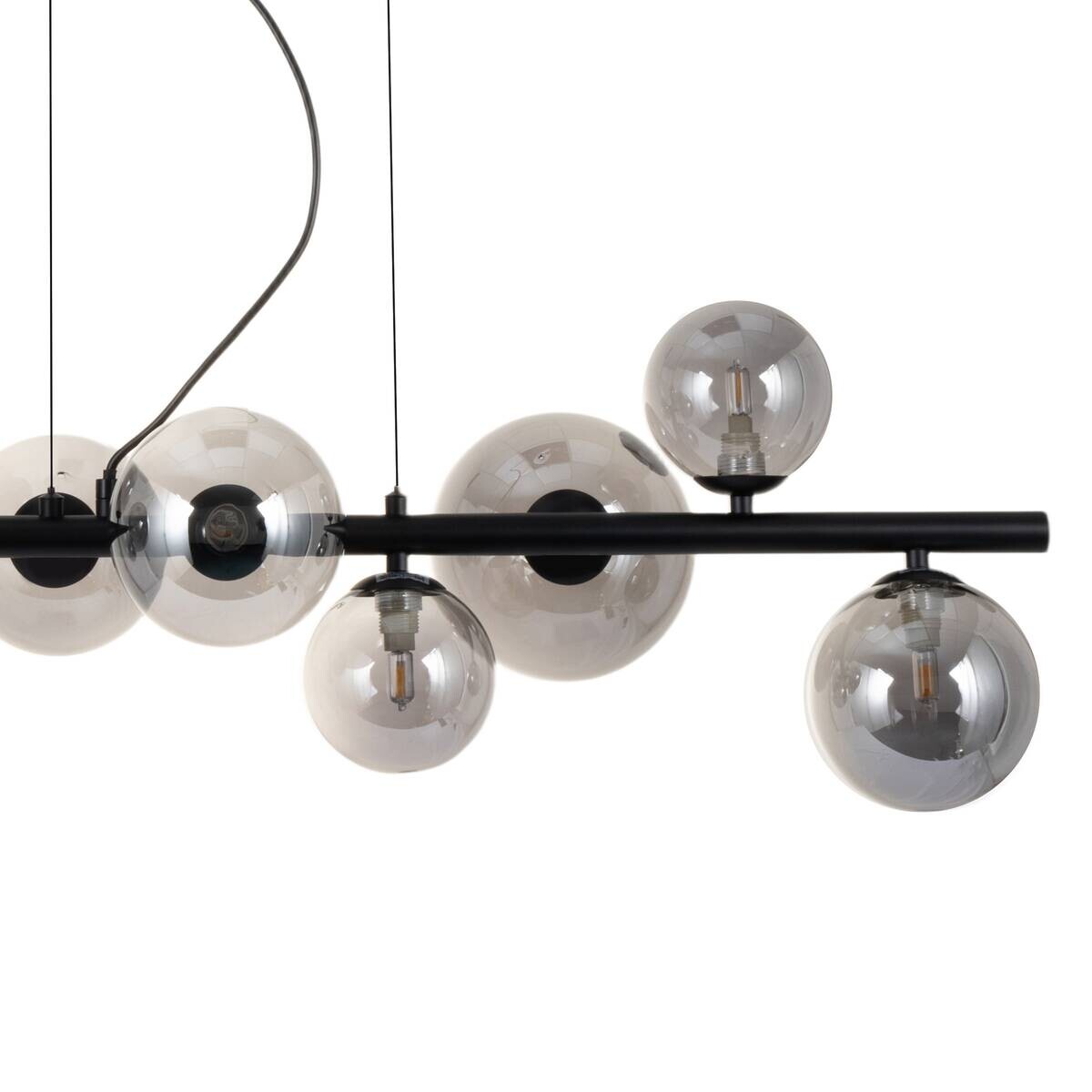 Pendelleuchte Alexandra schwarz Metall B/H/T: ca. 86x120x31,5 cm G9 9 Brennstellen