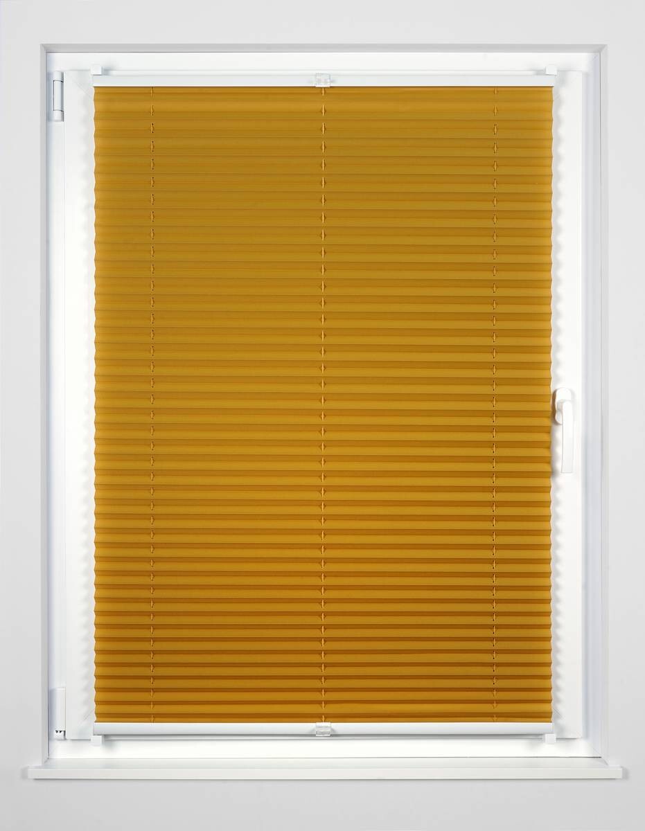 Hochwertiges Klemmplissee gold B/L: ca. 120x130 cm