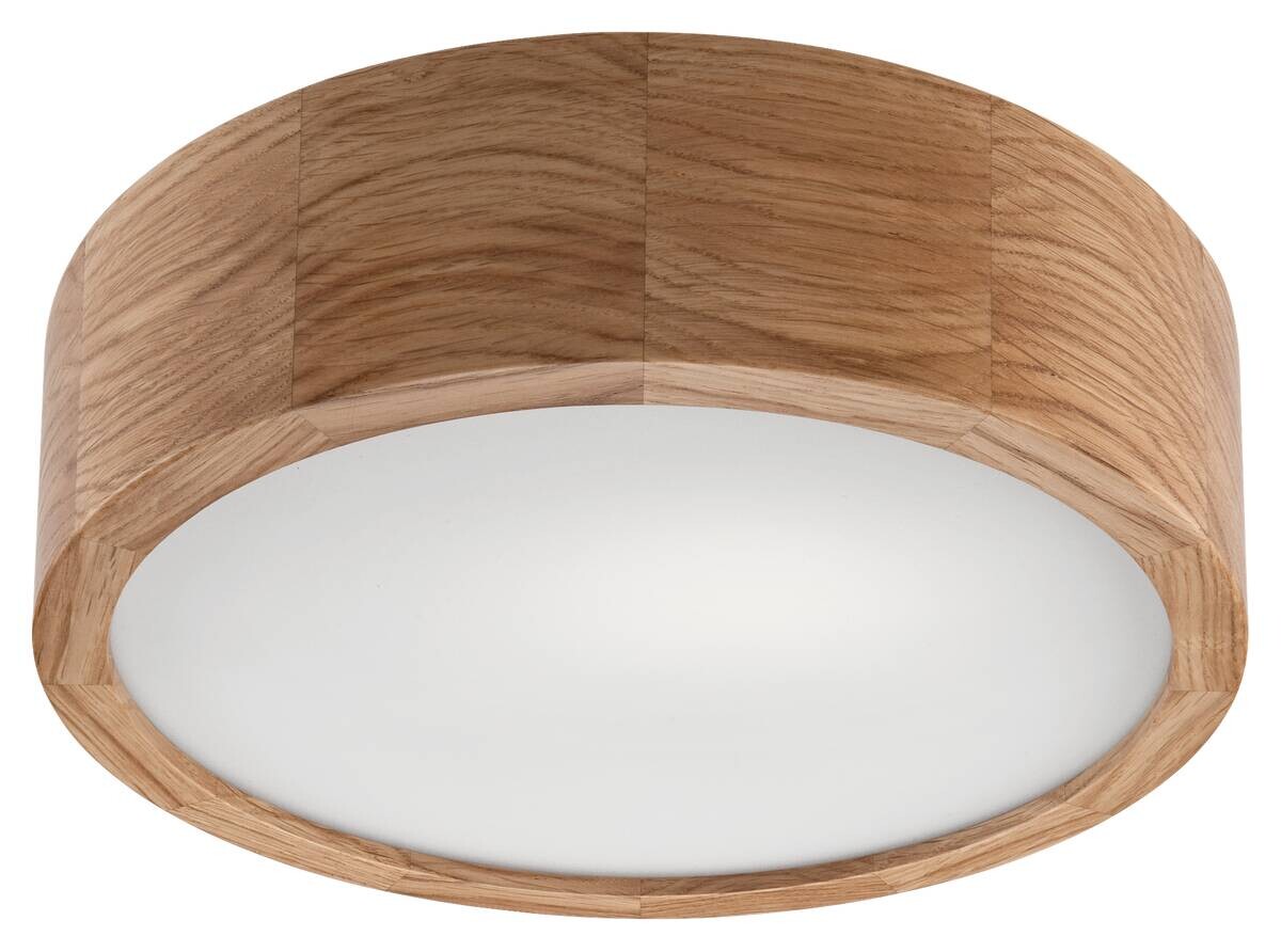 Lamkur Deckenleuchte 49441 Eiche Eiche Glas H/L: ca. 8x37 cm E27 3 Brennstellen