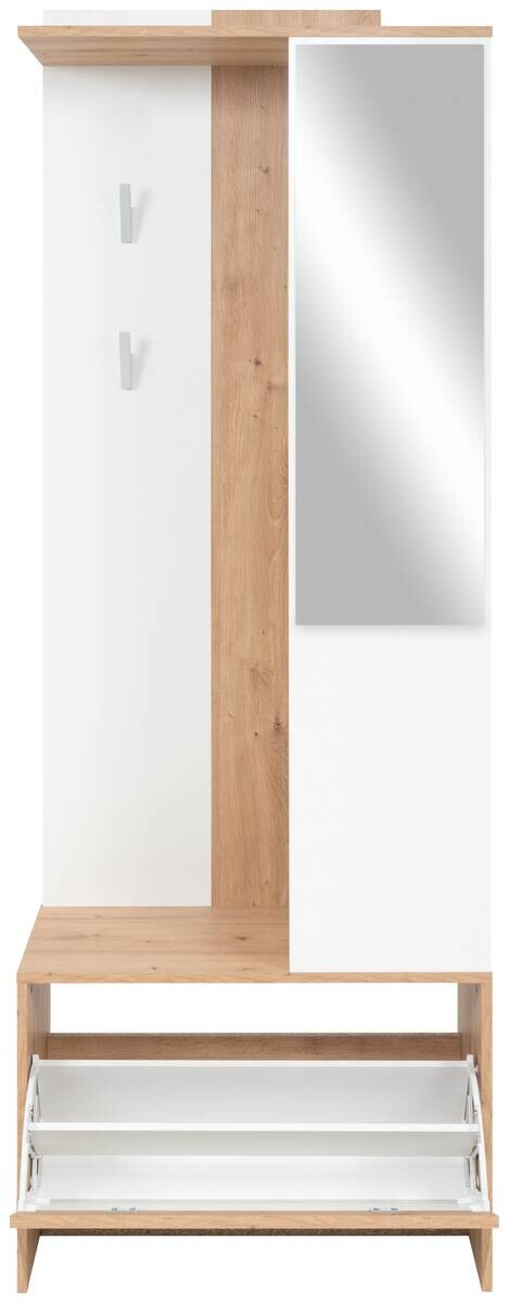 Garderobe Gera 42A weiß Oak Artisan Nachbildung B/H/T: ca. 66x182x33 cm