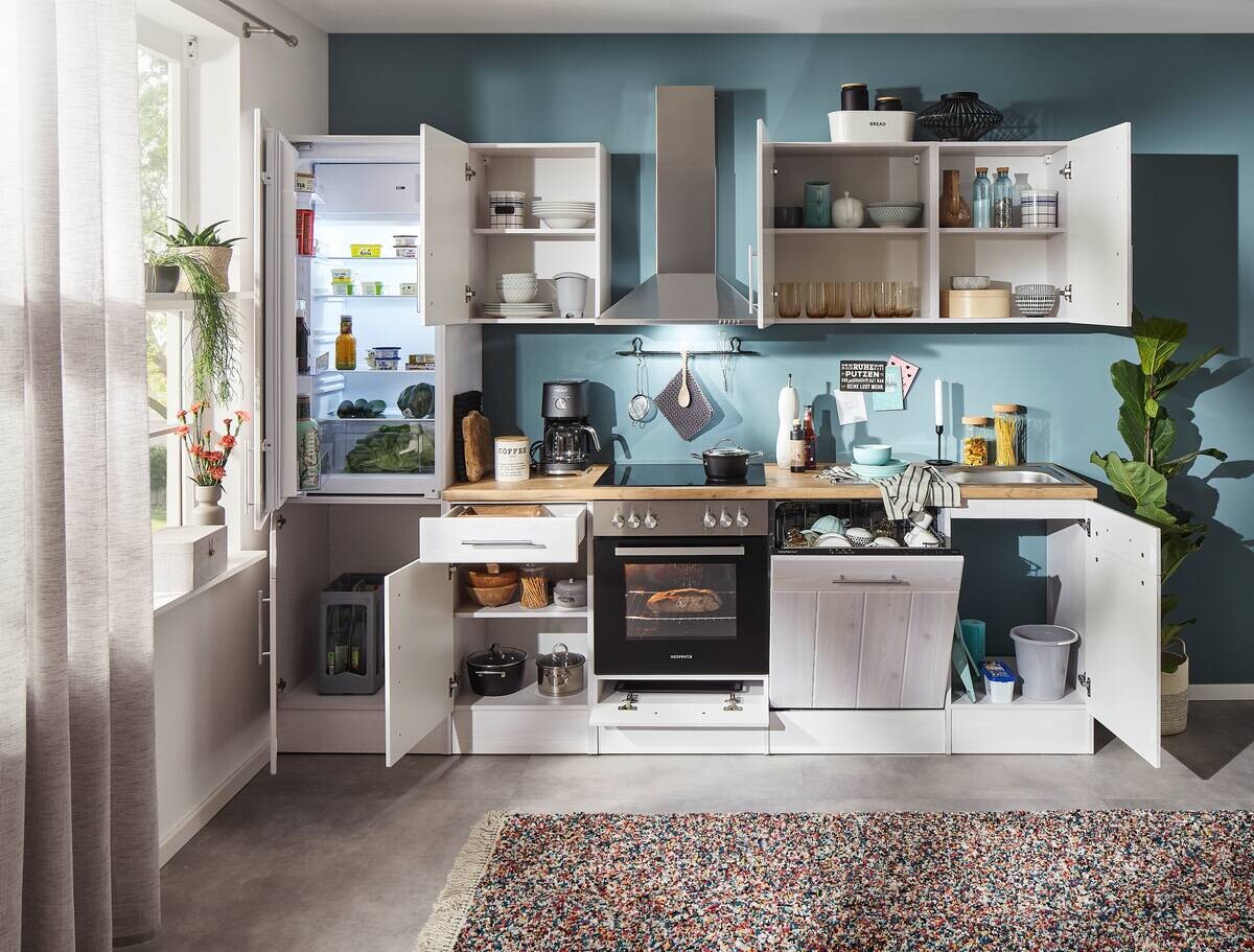 Respekta Küchenblock Premium weiß matt B/H/T: ca. 280x211x60 cm