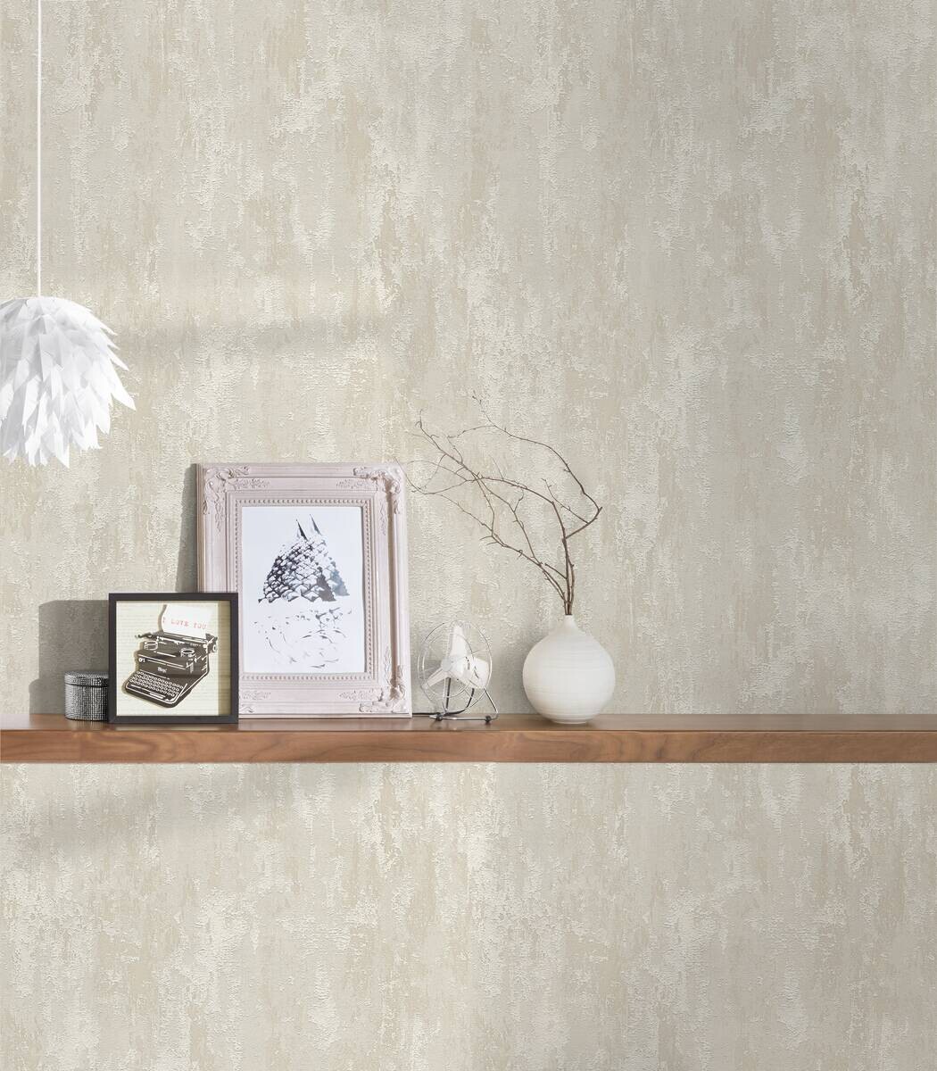 Vliestapete Beton creme B/L: ca. 53x1005 cm