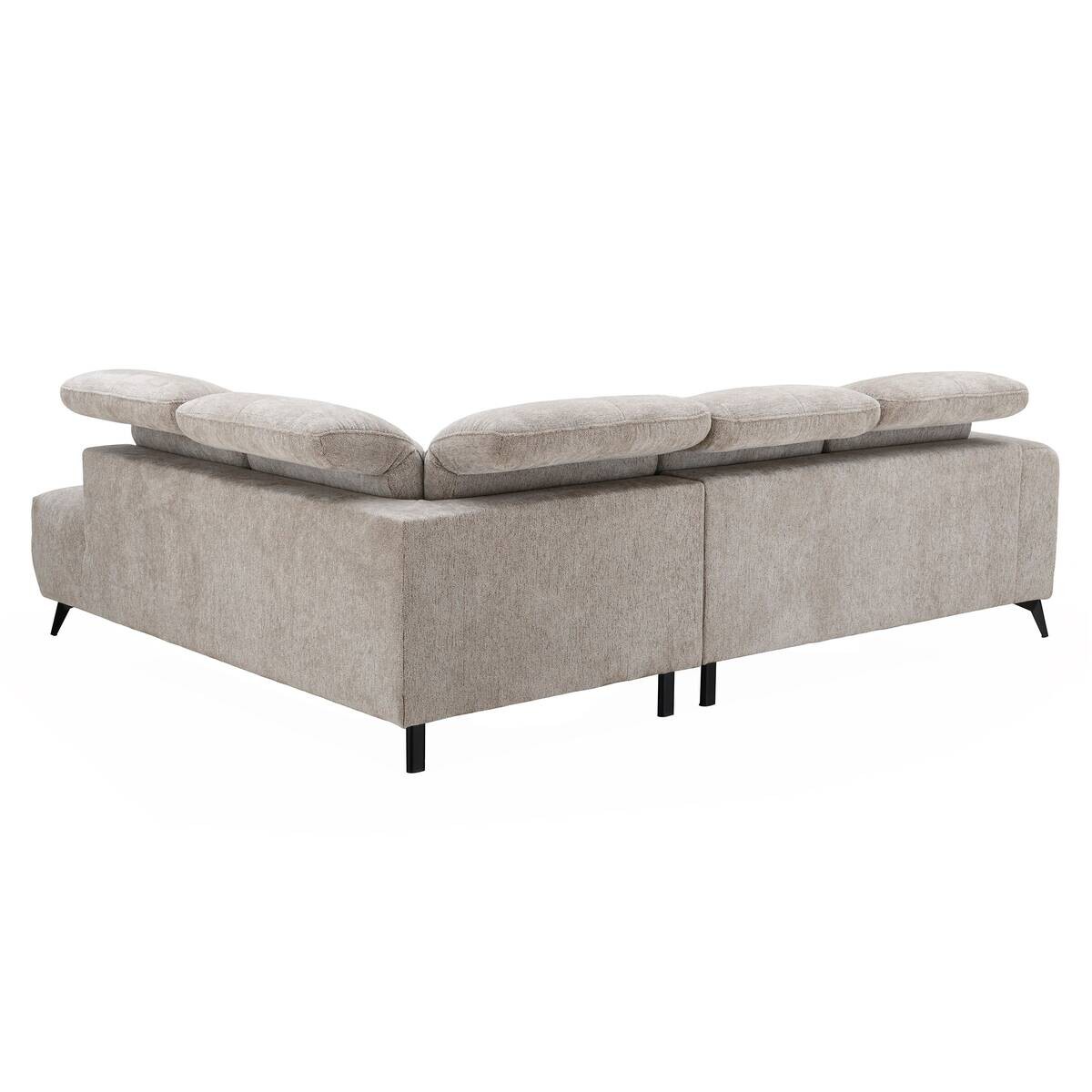Ecksofa mit elektrischer Sitztiefenverstellung beige B/H/T: ca. 258x83x205 cm
