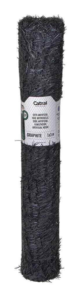 NORTENE Kunsthecke anthrazit PVC B/H/L: ca. 300x15x102 cm