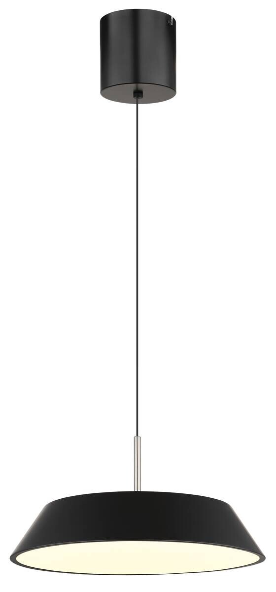 GLOBO LED-Hängeleuchte Opal mattschwarz Metall Kunststoff H/D: ca. 180x40 cm 1.0 Brennstellen