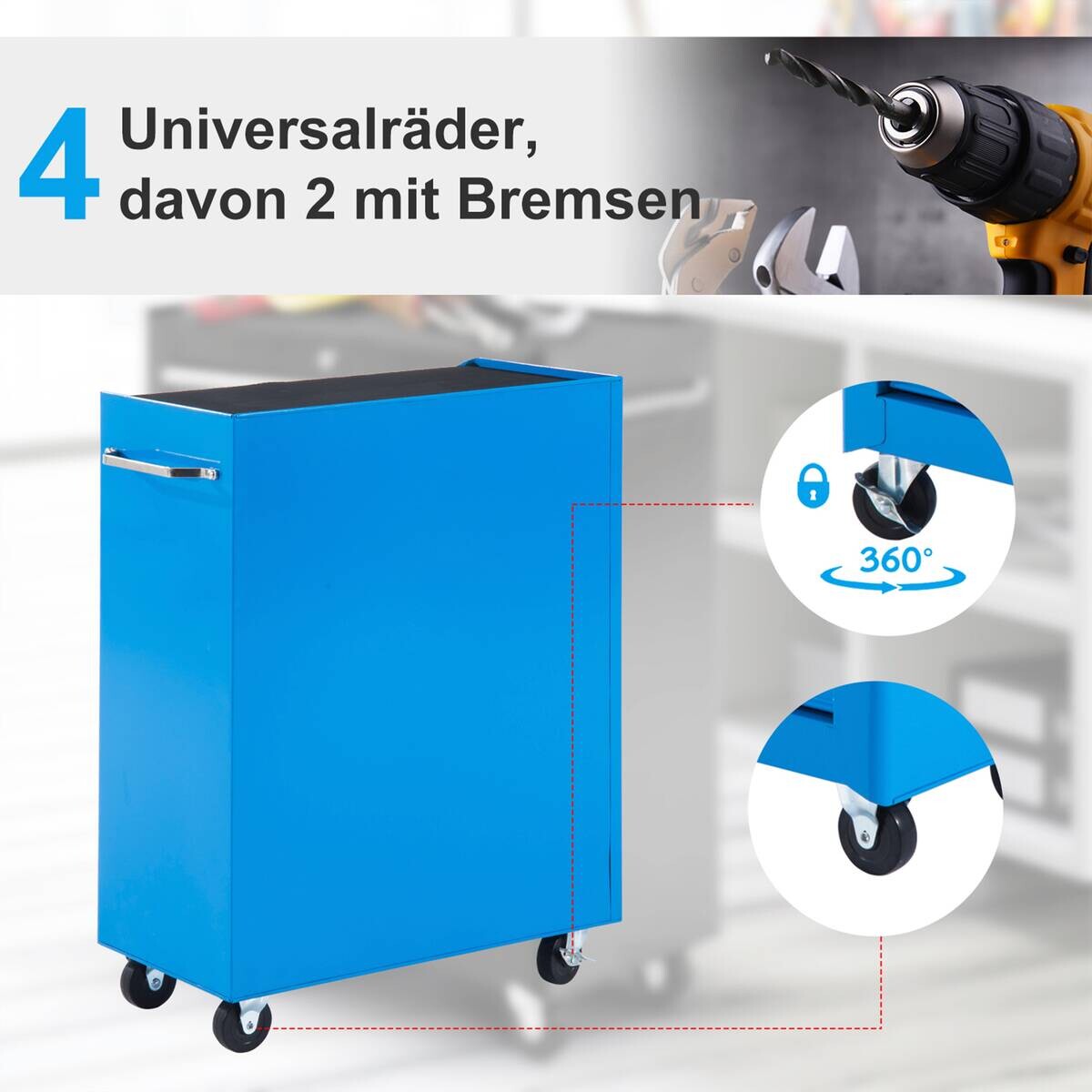 Werkstattwagen B/H/T: ca. 61,5x82,5x33 cm