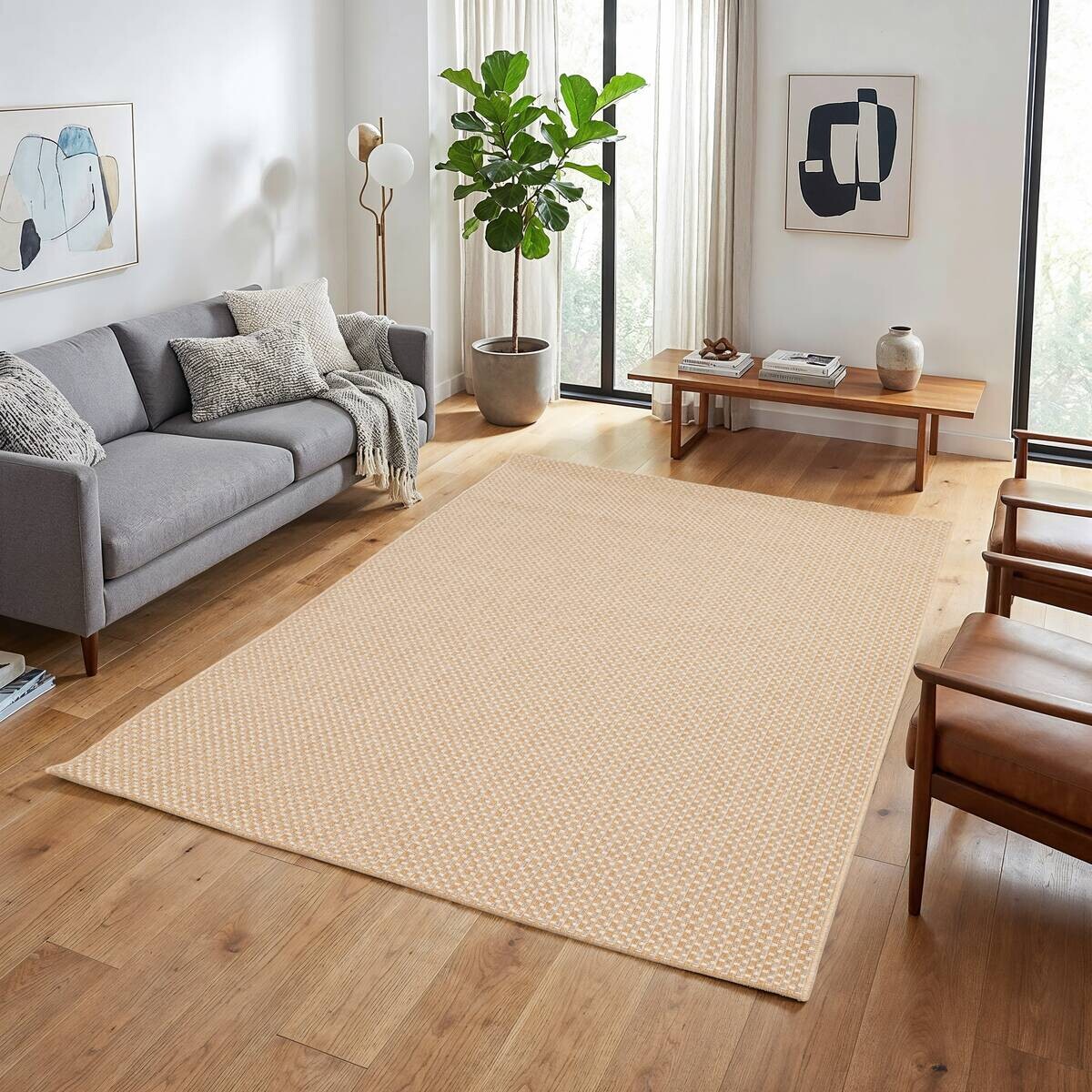 In-/Outdoorteppich Grace natur B/L: ca. 80x240 cm