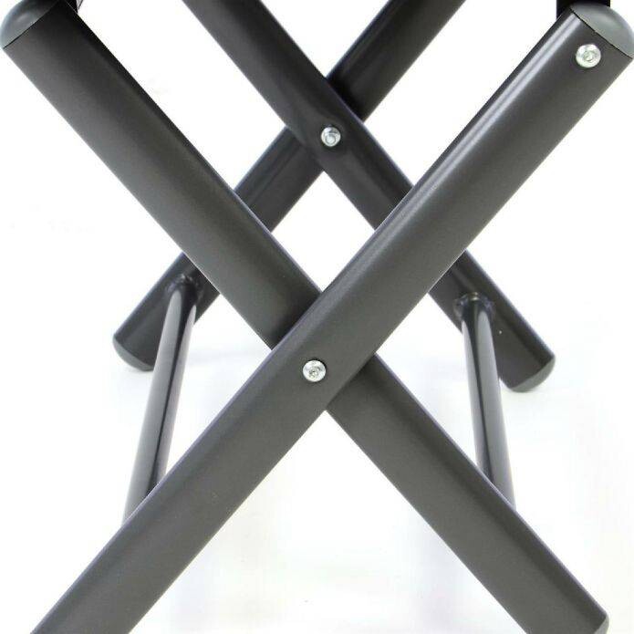 VCM Gartenstuhl anthrazit Aluminium B/H/T: ca. 56x108x44 cm