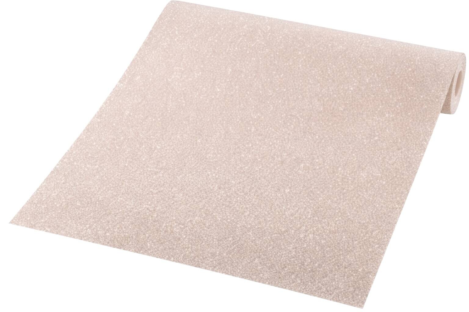 Vliestapete Uni beige B/L: ca. 53x1005 cm glitzernd