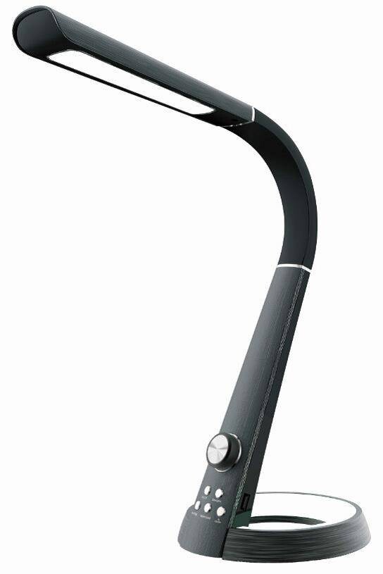 GLOBO Tischleuchte 58376B schwarz anthrazit Metall Kunststoff B/H/T: ca. 34x64x18 cm 1 Brennstellen