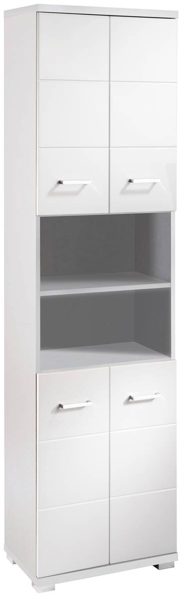 Hochschrank NEBRASKA weiß weiß Hochglanz B/H/T: ca. 50x192x31,5 cm