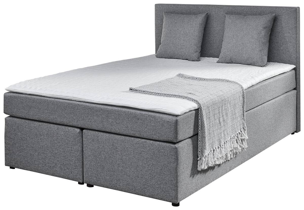 Boxspringbett Sevilla grau Liegefläche B/L: ca. 140x200 cm