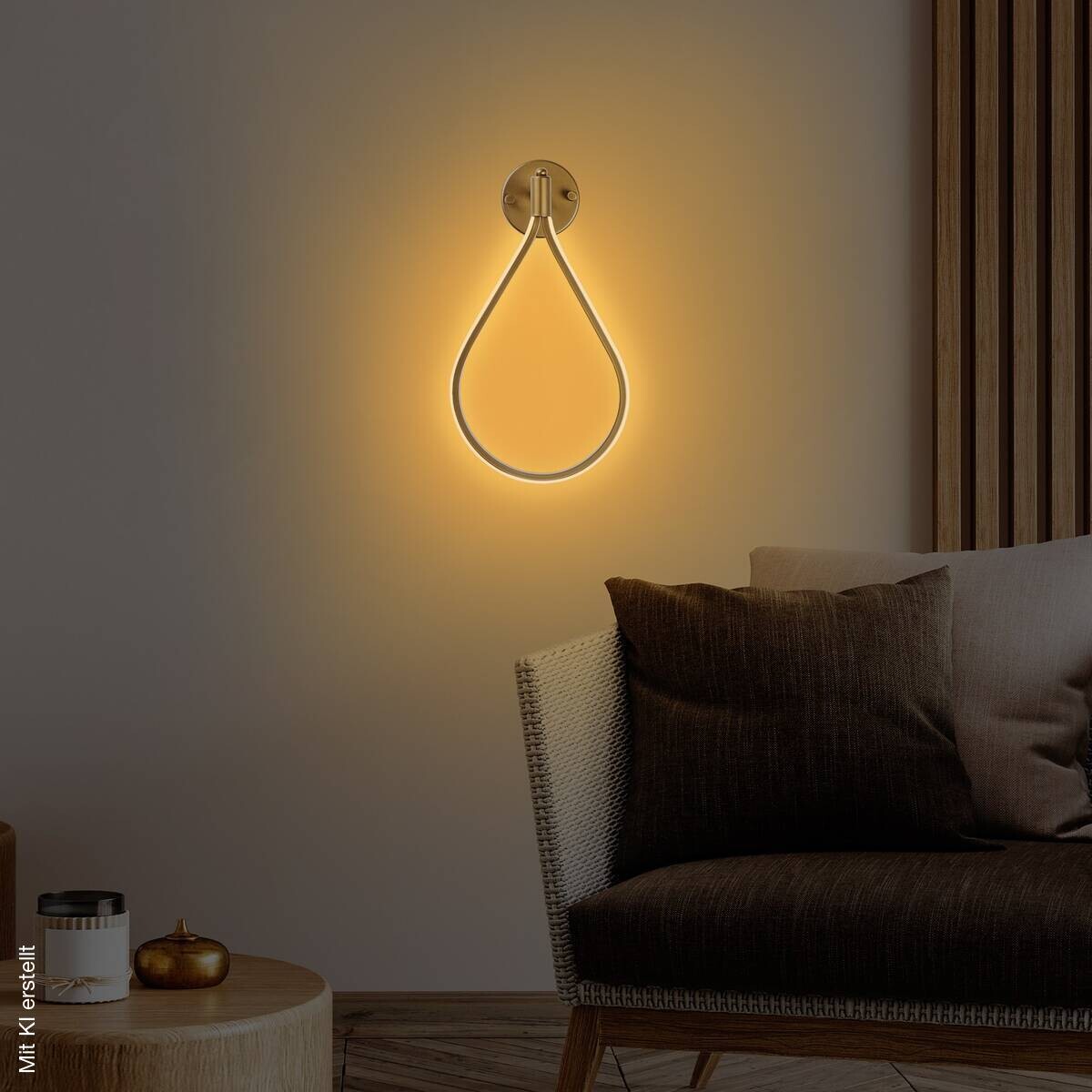 Opviq LED-Wandleuchte gold B/H/T: ca. 23x39x13 cm