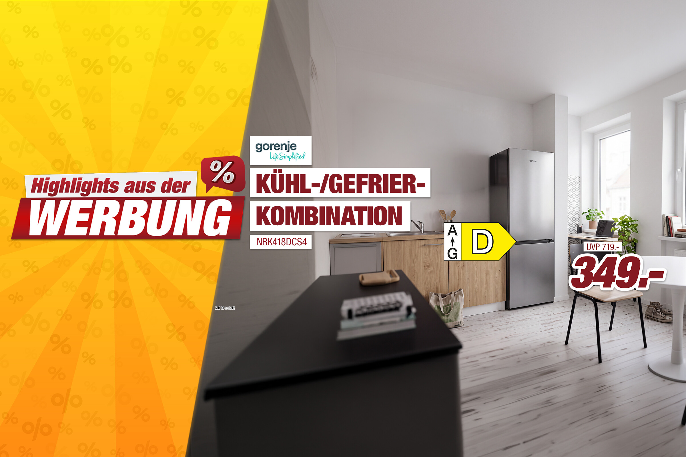 Unsere Werbe Highlights - Kühl-/Gefrierkombination NRK418DCS4