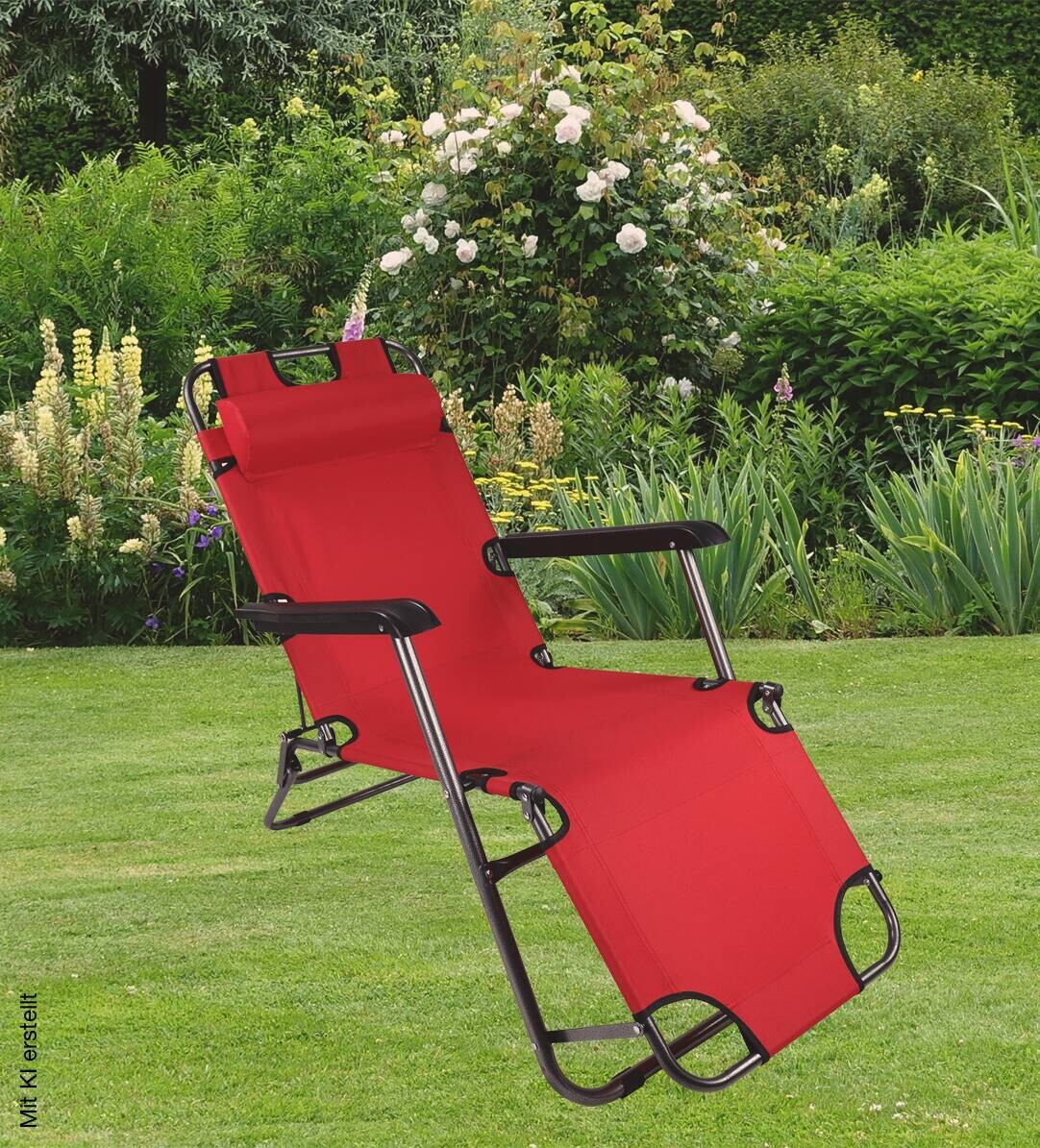 VCM Relaxliege Maltosa rot Textilene
