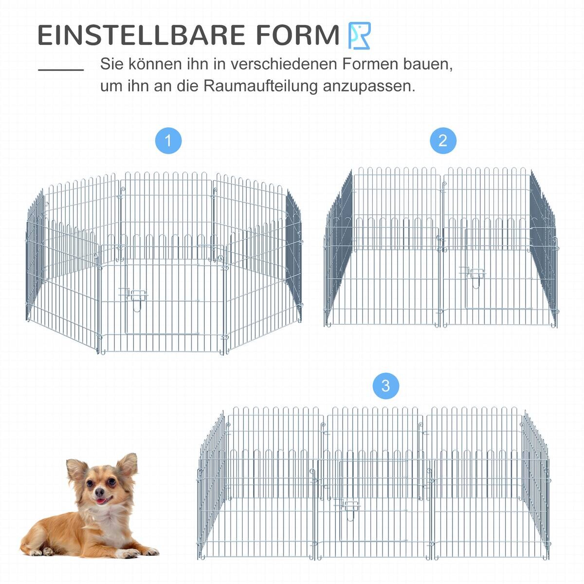 PawHut Tier-Zubehör silber Polypropylen H/L: ca. 63x60 cm