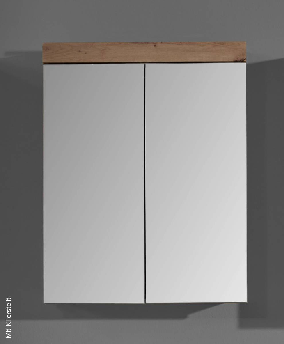 Spiegelschrank Amanda Asteiche Nachbildung B/H/T: ca. 60x77x17 cm