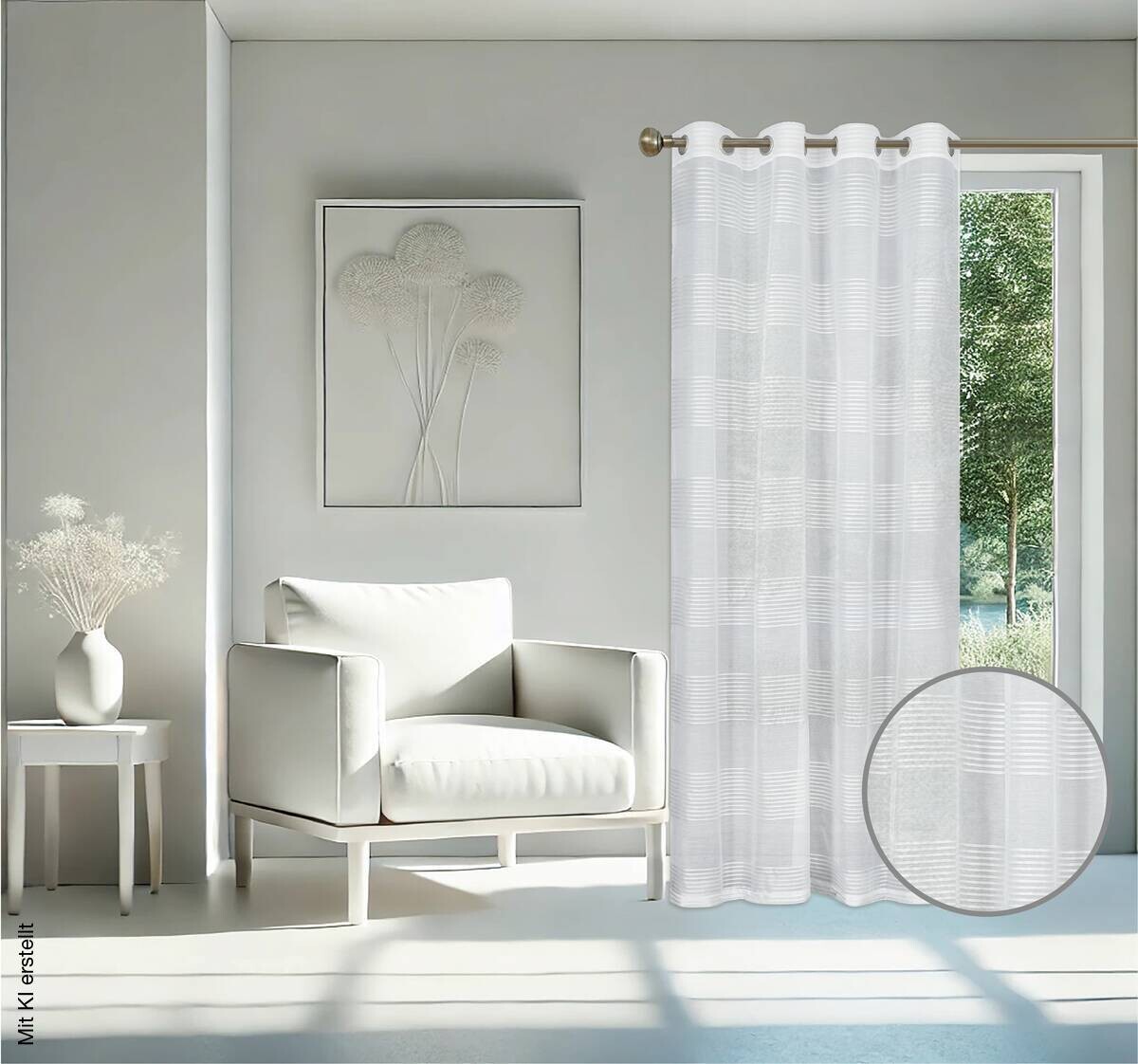 home Topline Ösenvorhang Mina weiß B/L: ca. 135x245 cm