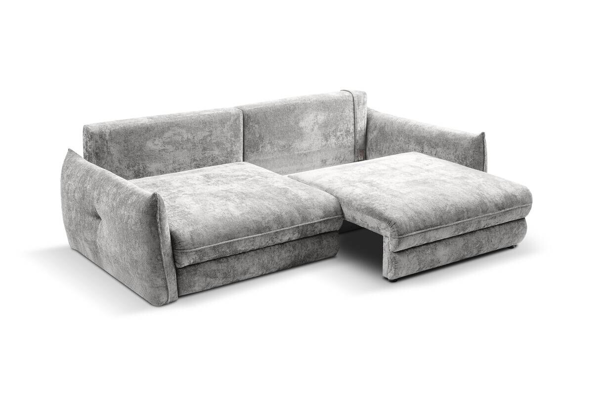 Big Sofa Delphine silber Microfaser B/H/T: ca. 246x74x119 cm