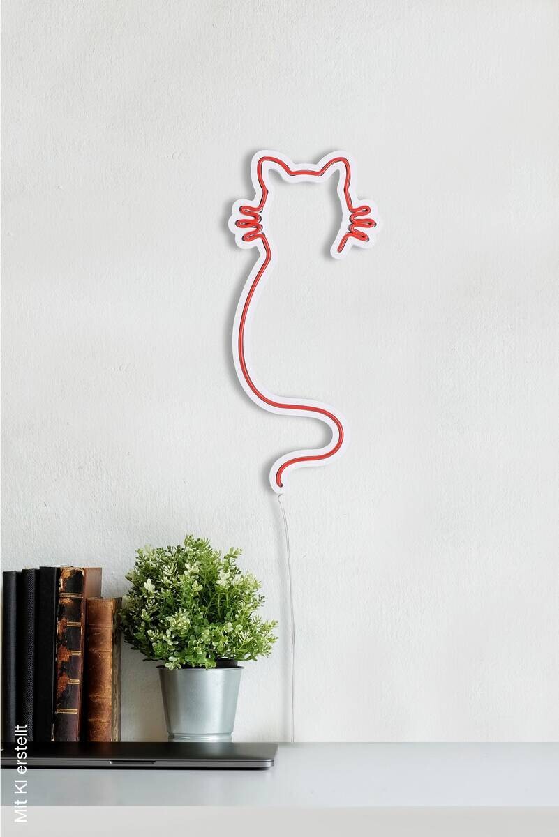 Opviq LED-Wandleuchte rot PVC B/H/T/L: ca. 22x48x2x22 cm