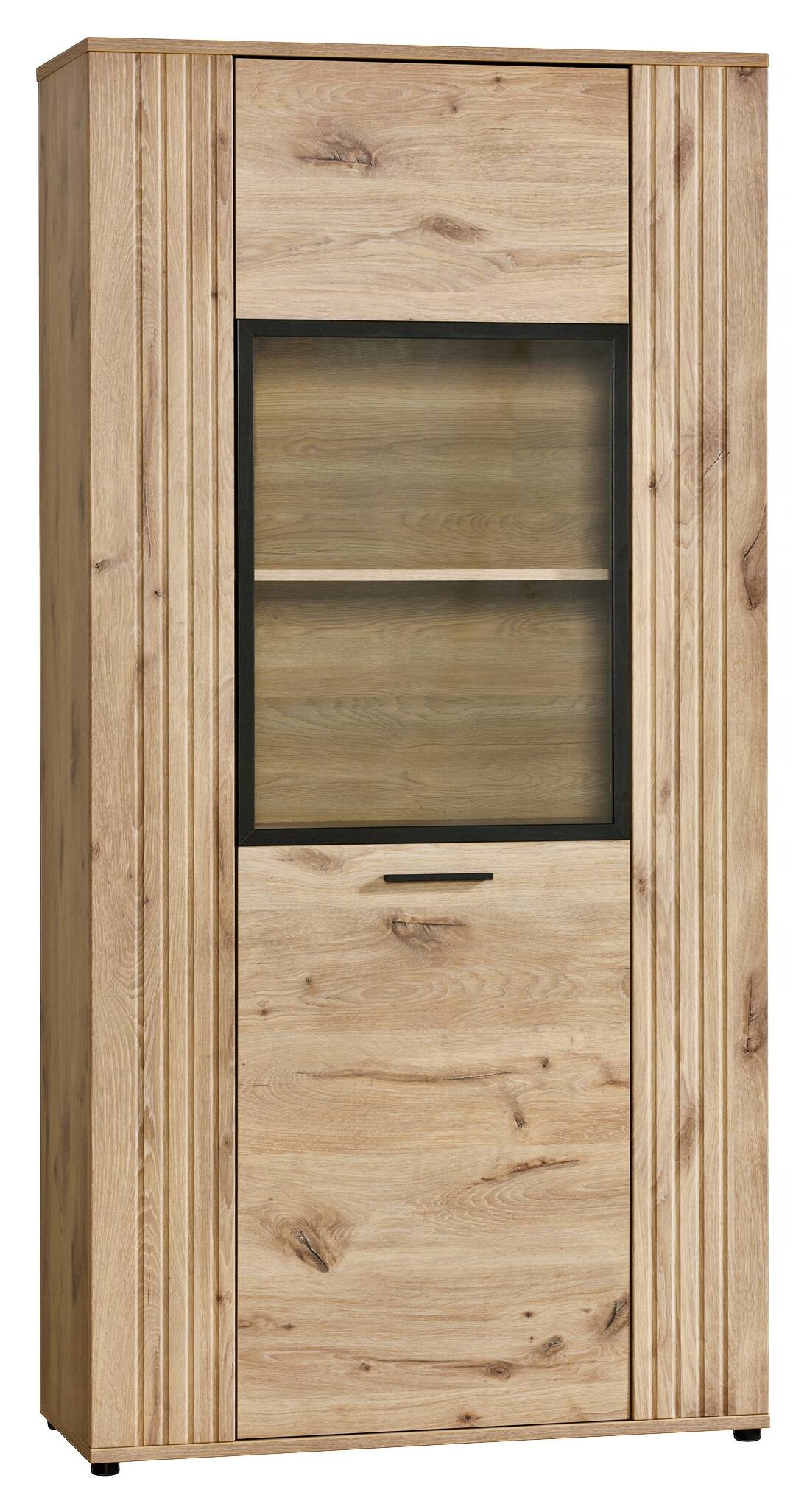 Vitrine Turin Eiche Viking Nachbildung B/H/T: ca. 95x192x40 cm