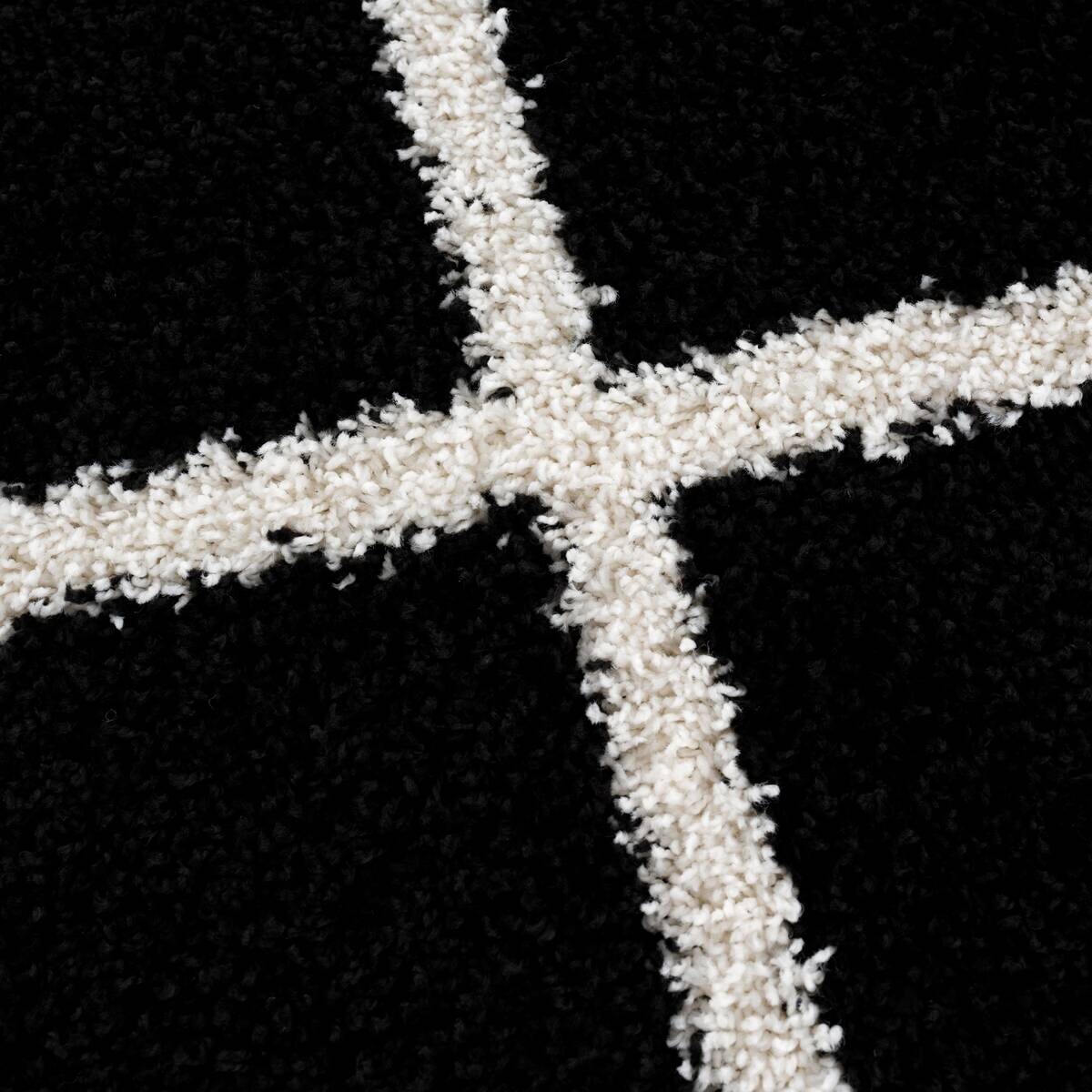 Sanat Hochflorteppich MADRID schwarz D: ca. 200 cm