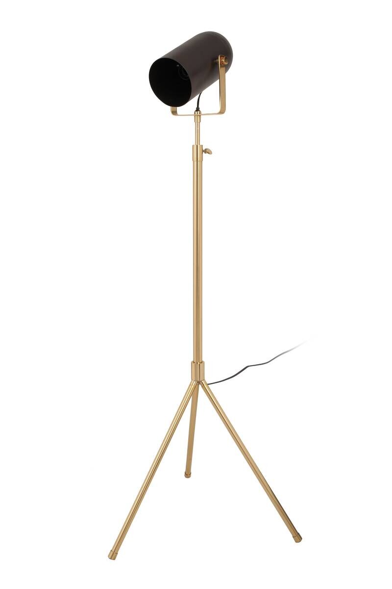 Kayoom Stehlampe gold schwarz Messing Stahl Eisen B/H/L: ca. 53x163x27 cm E27 1 Brennstellen