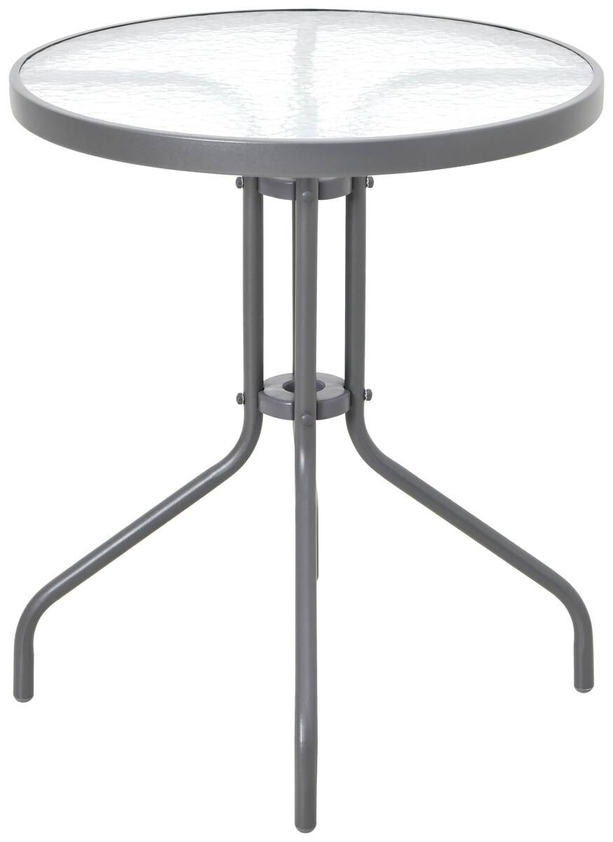POCOline Gartentisch grau Stahl H/D: ca. 70x60 cm