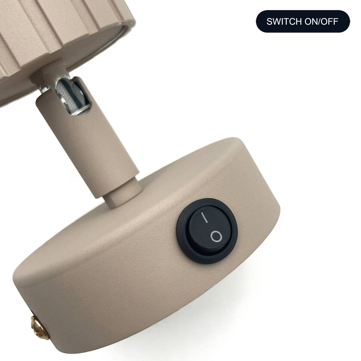 Lamkur Wandleuchte Prisma beige Stahl B/H/L: ca. 8x16x8 cm GU10 1 Brennstellen