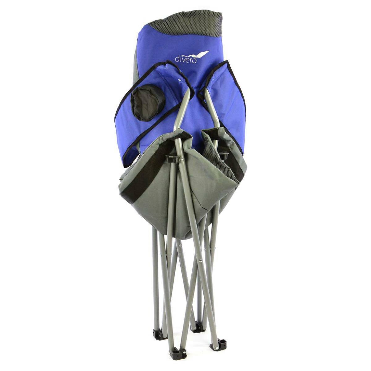 VCM Campingstuhl-Set royalblau Polyester-Mischgewebe B/H/L: ca. 90x110x57 cm