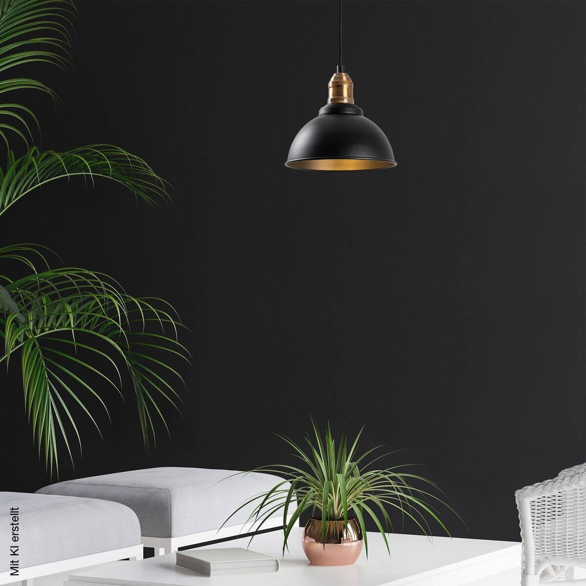 Opviq Pendelleuchte Varzan-10830 schwarz Metall B/H/T/L/D: ca. 21x116x21x21x21 cm E27 1 Brennstellen