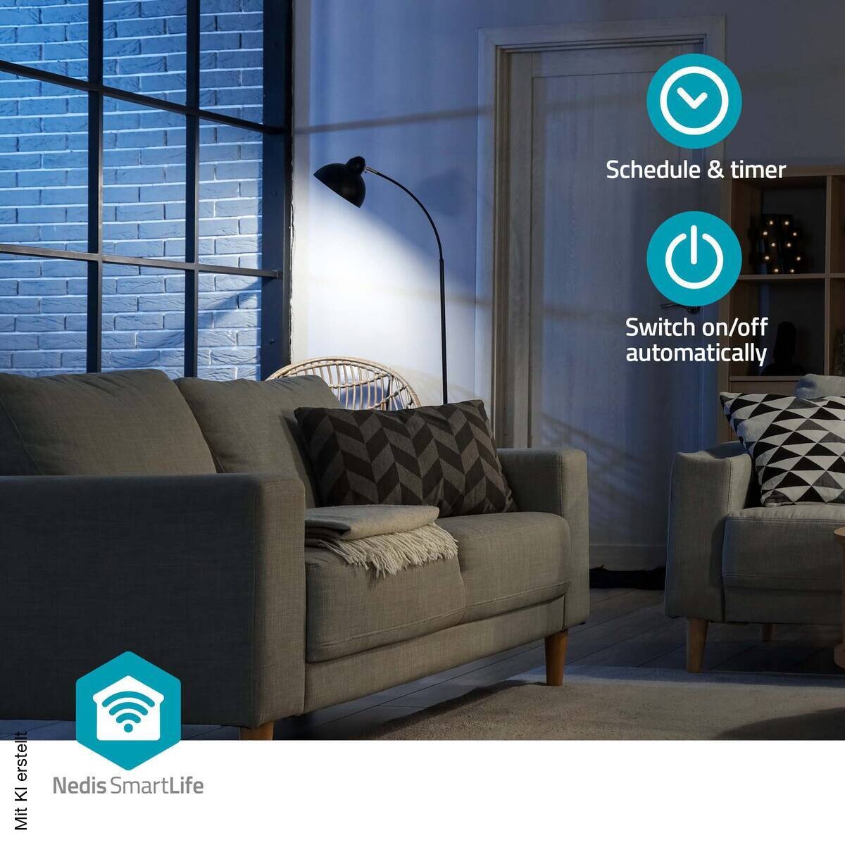 Nedis Smart-Stecker weiß Kunststoff B/H/L: ca. 5,47x8,25x5,47 cm