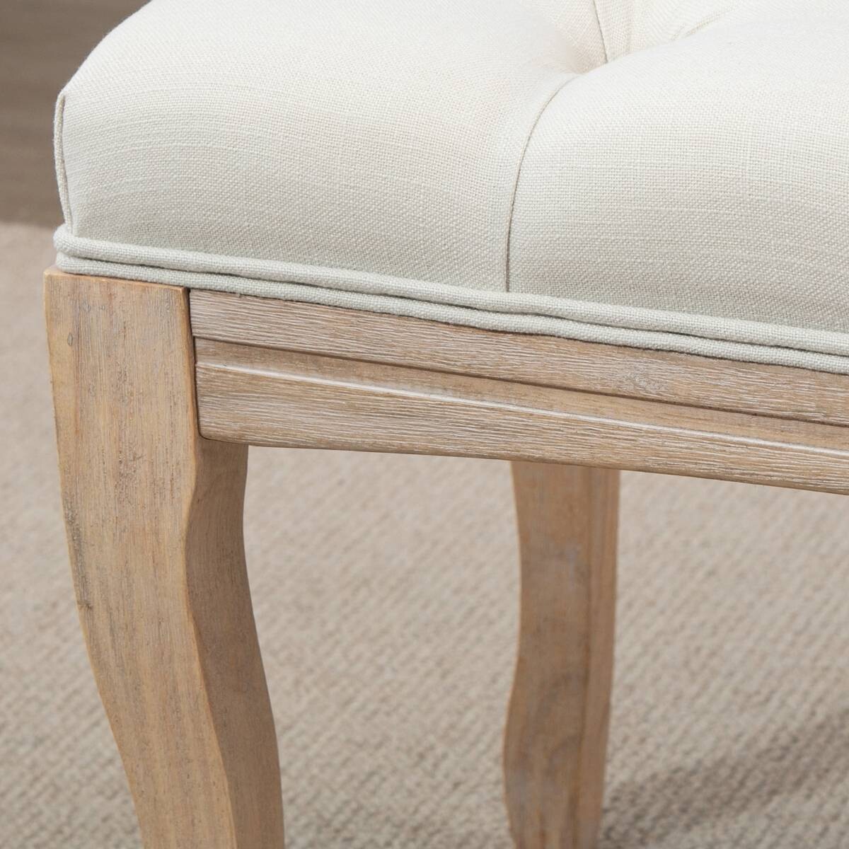 Polsterbank 837-178BG beige B/H/T: ca. 110x48x40 cm