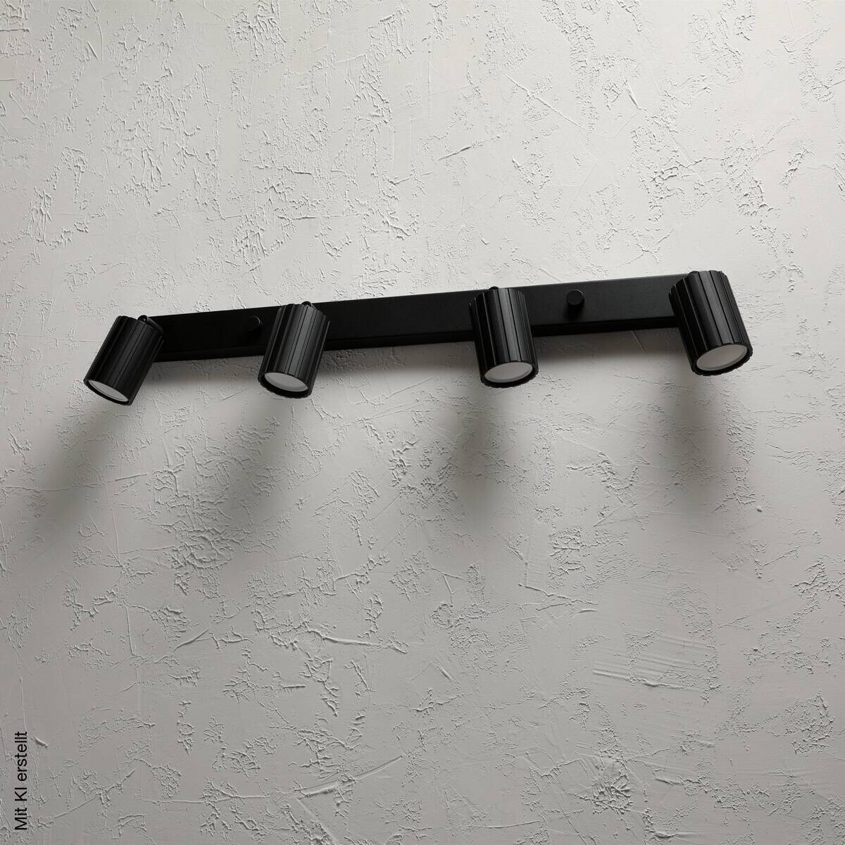 Lamkur Strahler Prisma schwarz Stahl B/H/L: ca. 6,5x16,5x81 cm 4 Brennstellen