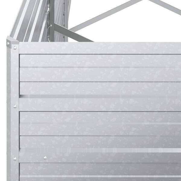 Garten-Hochbeet silber Stahl B/H/L: ca. 80x45x320 cm
