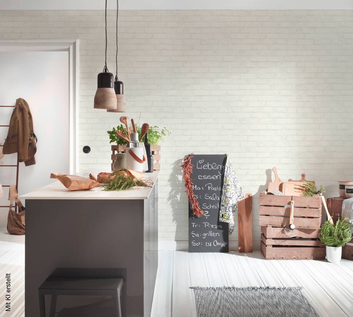 A.S.Creation Vliestapete Best of Wood`n Stone 2nd Edition Steine weiß B/L: ca. 53x1005 cm