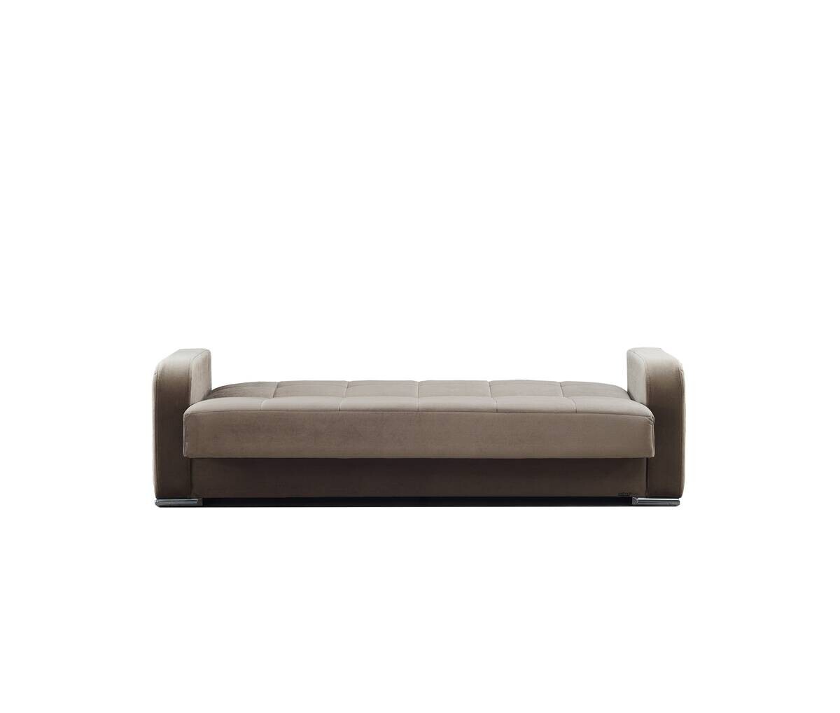 Sofa Orlando graubraun Microfaser B/H/T: ca. 220x85x83 cm