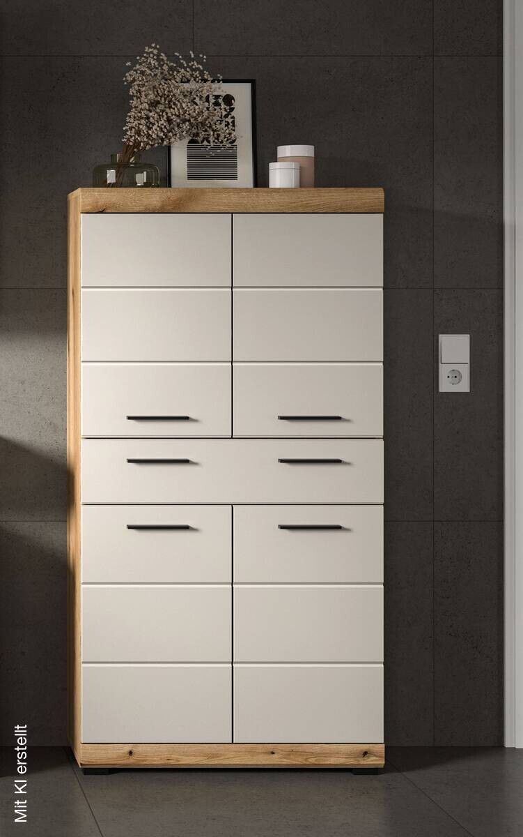 Midischrank Scout Evoke Oak Nachbildung Kaschmirgrau Nachbildung B/H/T: ca. 74x141x31 cm