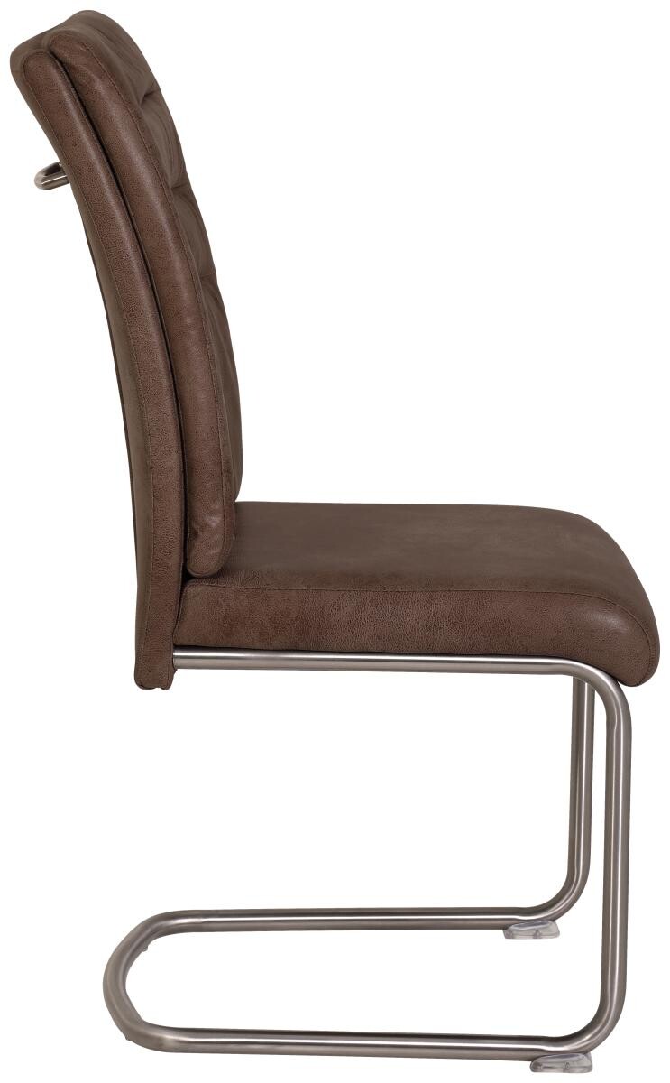Schwingstuhl Paula 4er Set braun Schlamm Microfaser B/H/T: ca. 45x102x65 cm