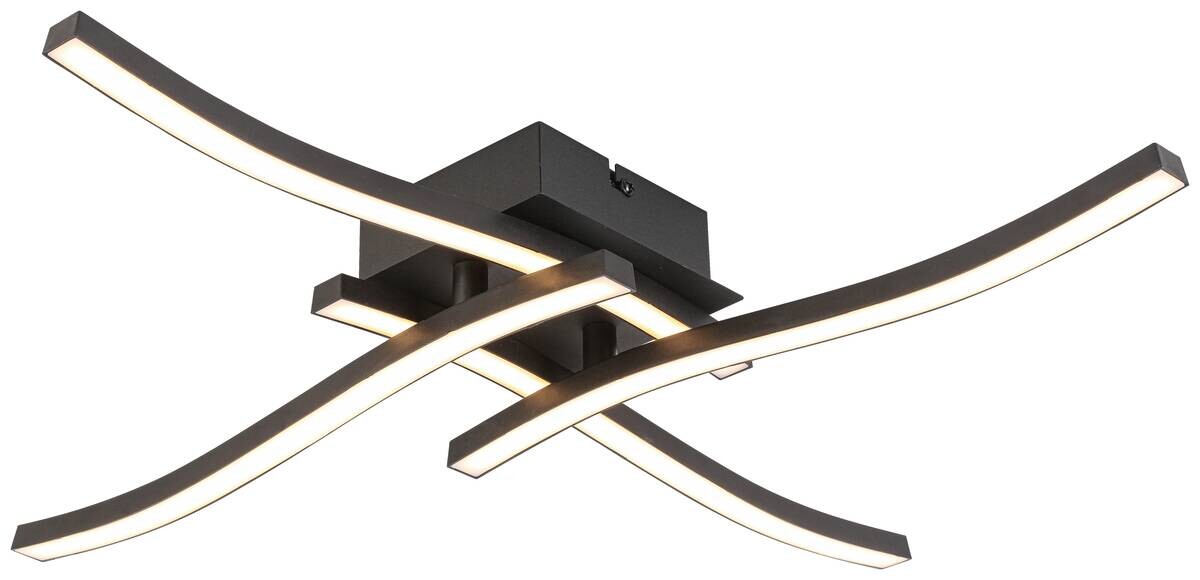 Nolo Deckenleuchte Kim schwarz Metall B/H/L: ca. 50x12x50 cm