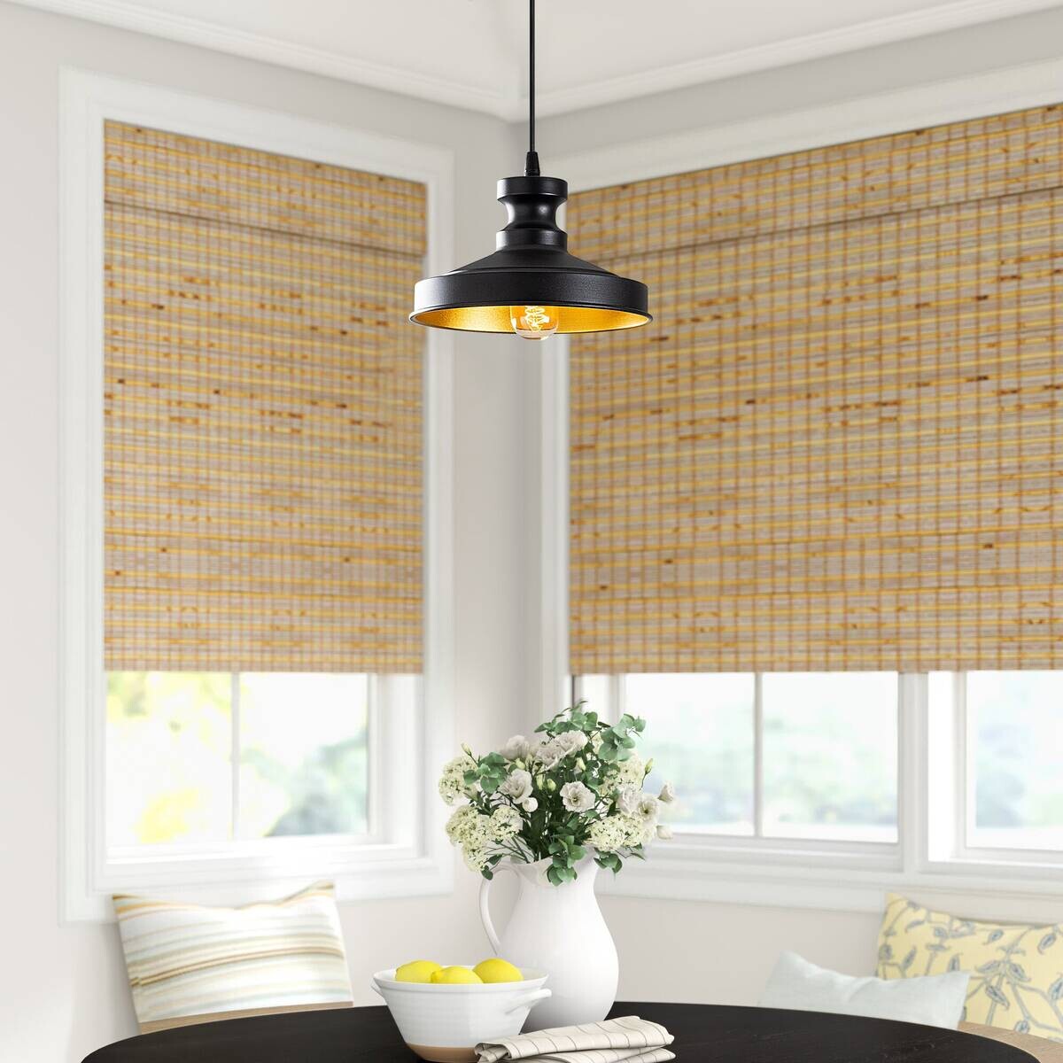 Opviq Pendelleuchte Berceste schwarz Metall B/H/T/L/D: ca. 22x109x22x22x22 cm E27 1 Brennstellen