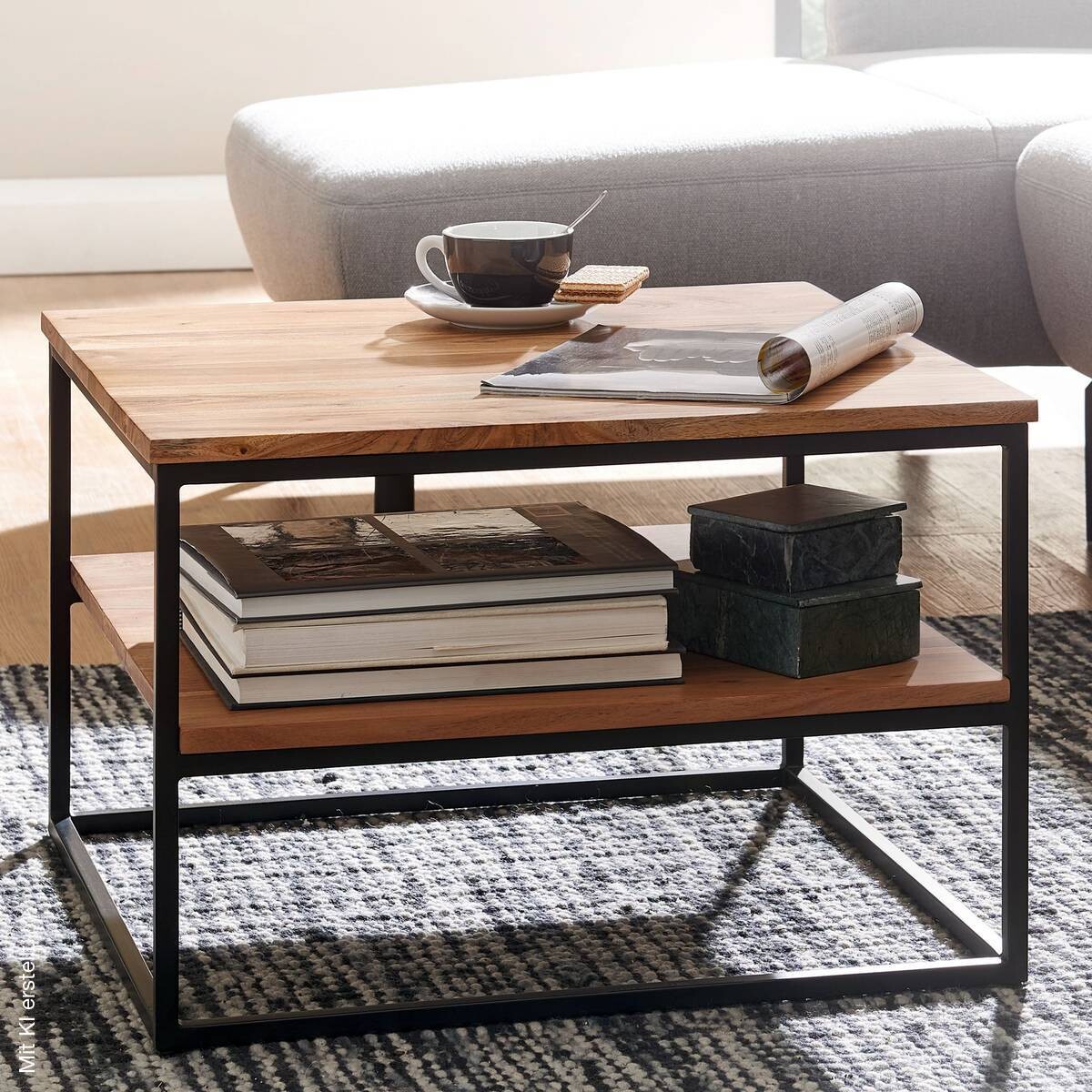 Couchtisch braun B/H/T: ca. 60x41x60 cm