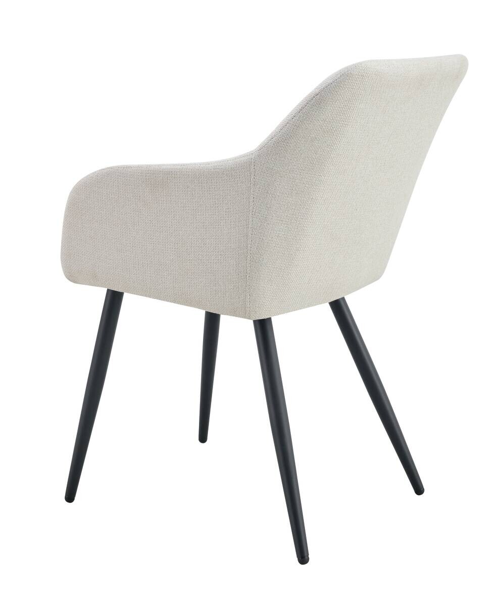 Stuhl LEA, 2er Set creme Webstoff B/H/T: ca. 56x83x60 cm