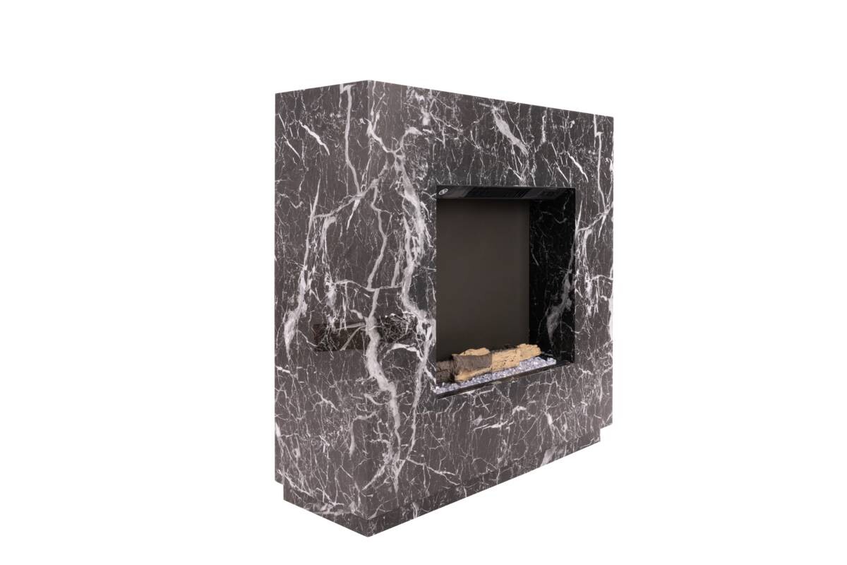 BHP Elektrischer-Kamin Hermelina BG00752-4M schwarz MDF B/H/T: ca. 80x76x26 cm ca. 1500 W