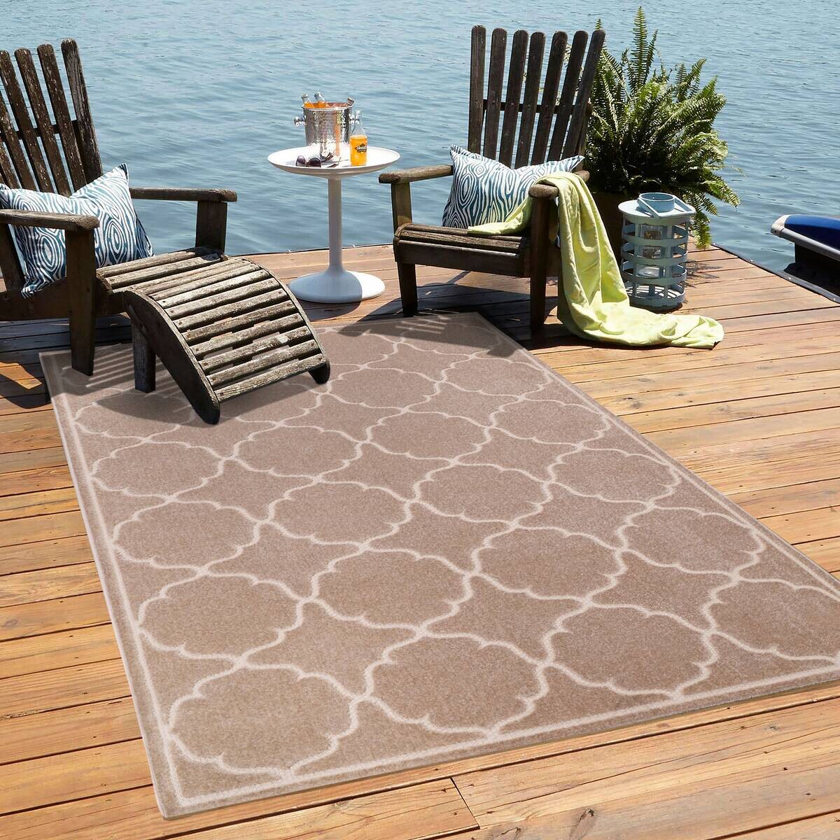Sanat Outdoorteppich BERLIN beige D: ca. 200 cm | beige | 200,00/200,00 cm