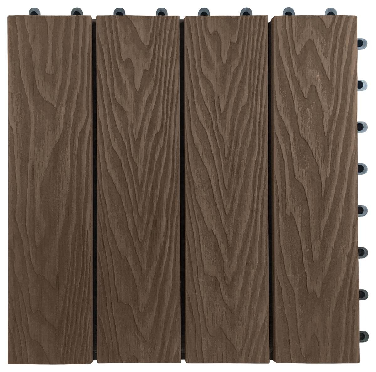 POCOline Terrassenfliese WPC, 6 Stück im Paket kaffee B/L: ca. 30x30 cm
