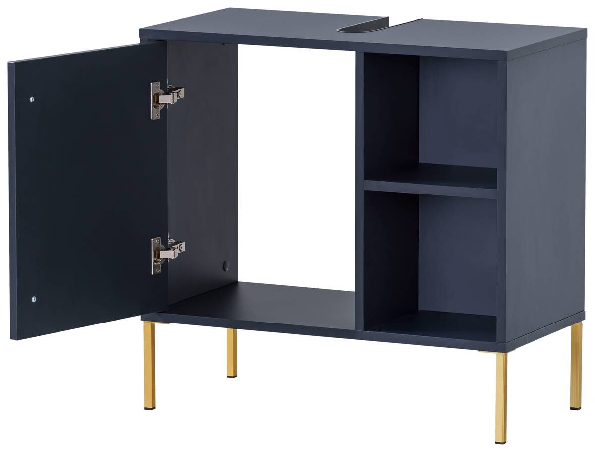 Waschbeckenunterschrank Kent dunkelblau B/H/T: ca. 65,3x63,3x33,1 cm
