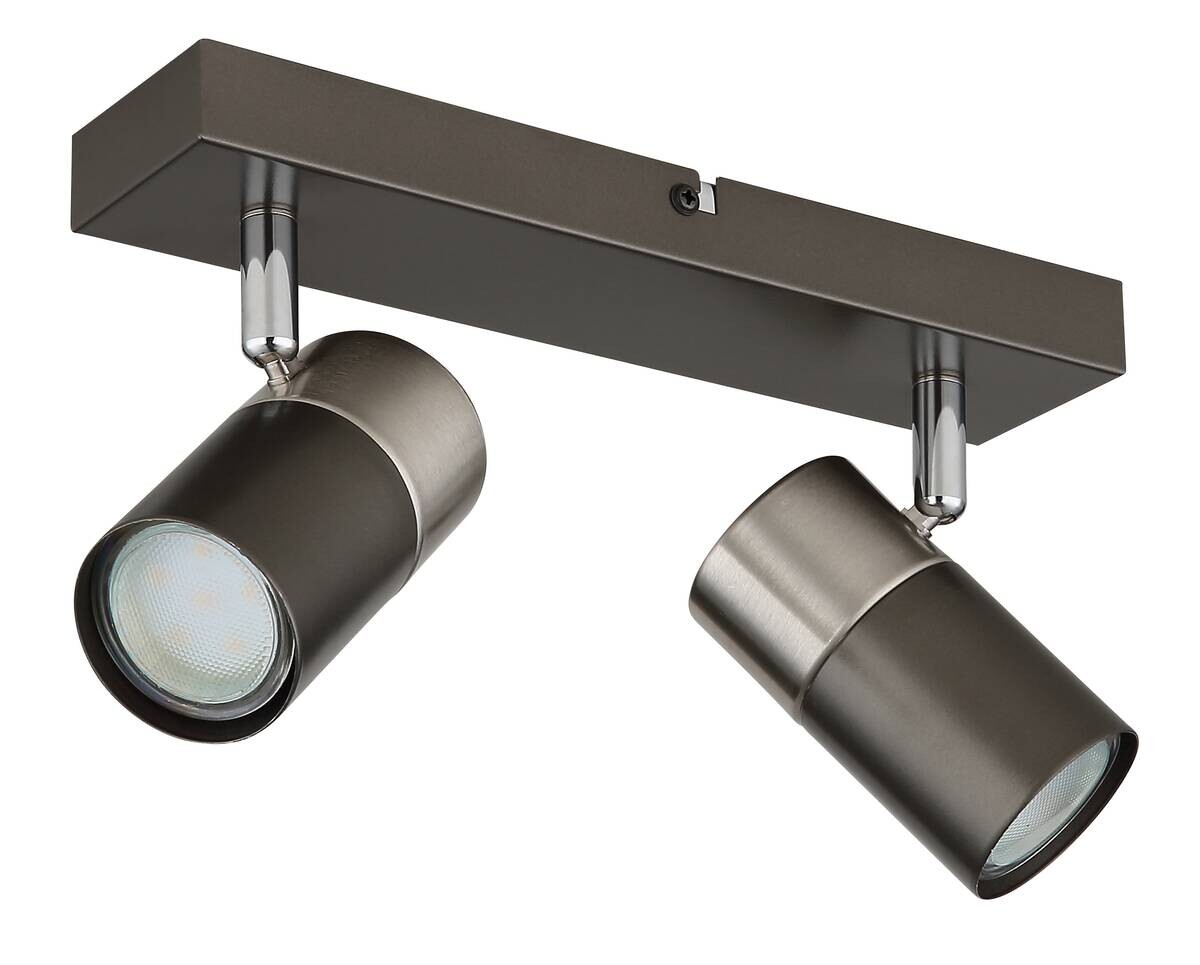 GLOBO Spot schwarz Metall B/H/L: ca. 6x12x26 cm GU10 2 Brennstellen